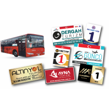 UV Baskılı Otobüs Etiketi